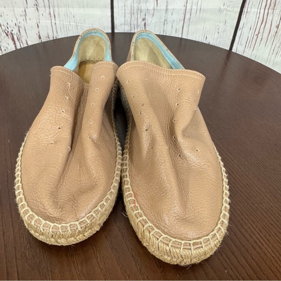 Rag & Bone New York Tan Slouchy Leather & Espadrilles Loafer Flat women’s 7 EUC - Picture 6 of 16